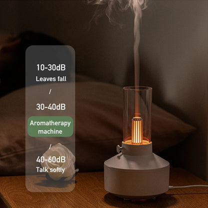 Candlelight Fire Flame Aromatherapy Essential Oil Diffuser for Home Room Fragrance Ultrasonic Air Humidifier USB Aroma Diffuser